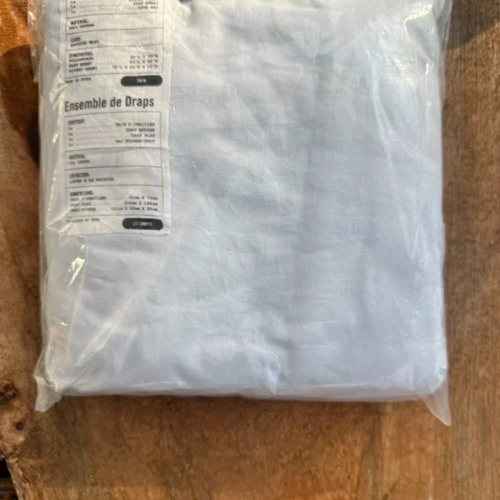 NWT Urban Outfitters Twin XL Sheet Set Mint Cotton OEKO TEX
